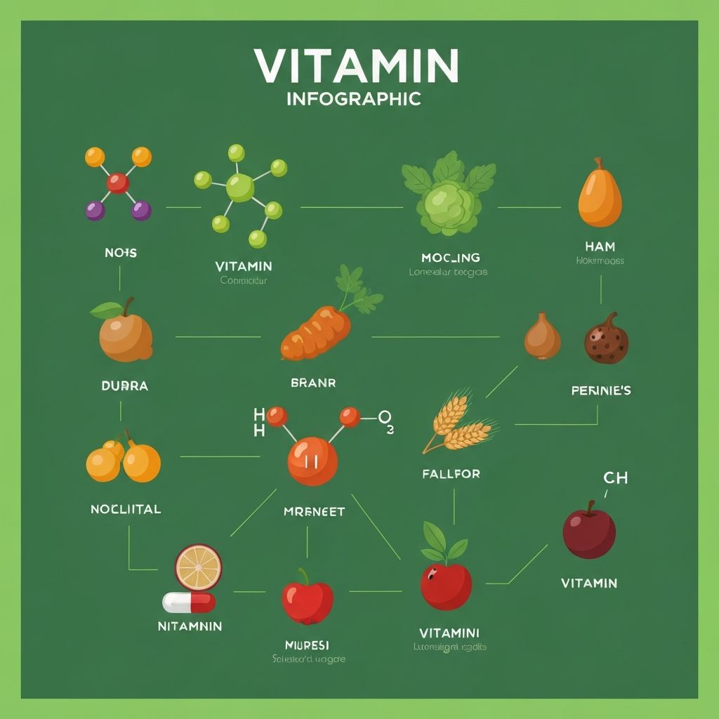 Ilustrasi berbagai vitamin dan mineral